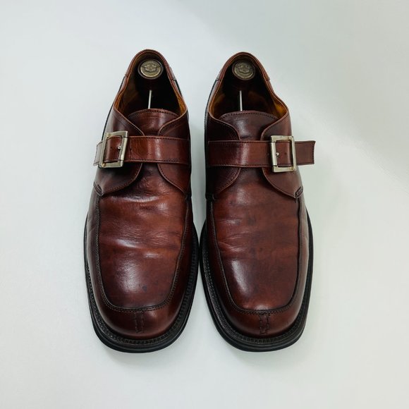Johnston & Murphy Brown Buckle Leather Loafers Italian Men’s 11.5 M main image 8